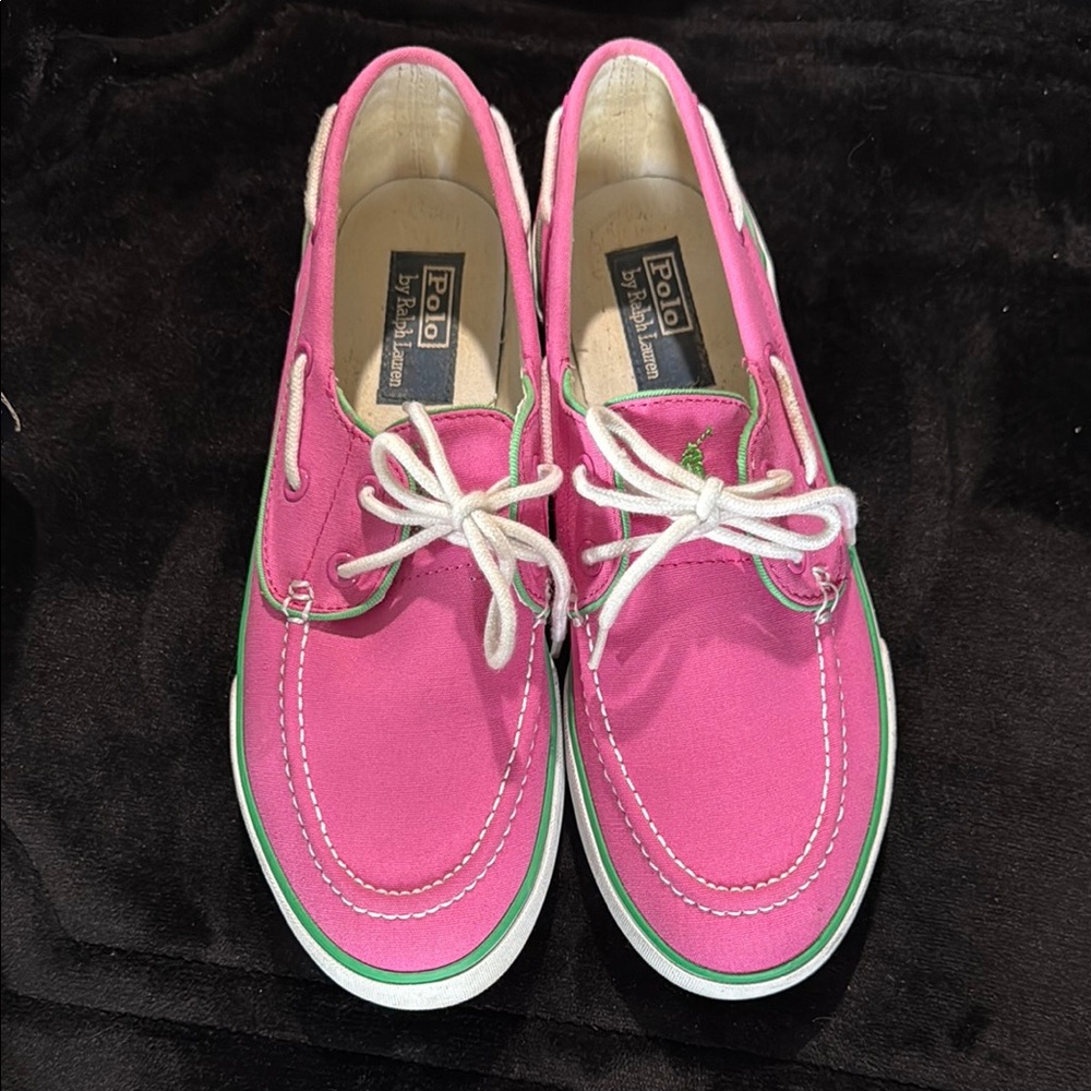 Polo by Ralph Lauren Pink and Green Women's Sneakers